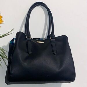 Trina Turk Black Satchel Handbag EUC